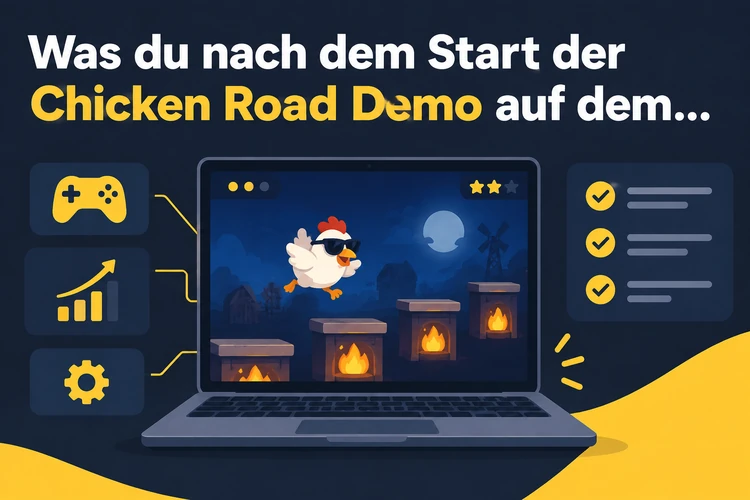 Was du nach dem Start der Chicken Road Demo auf dem Bildschirm sehen kannst